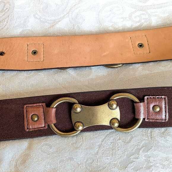 Michael Kors Genuine Leather Belt with Solid Brass hardware XL Vintage 90s main image 4